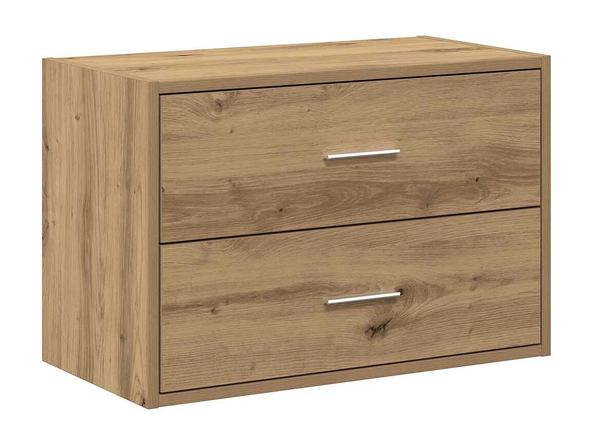 Armoire avec 2 tiroirs chêne artisanal bois d'ingénierie