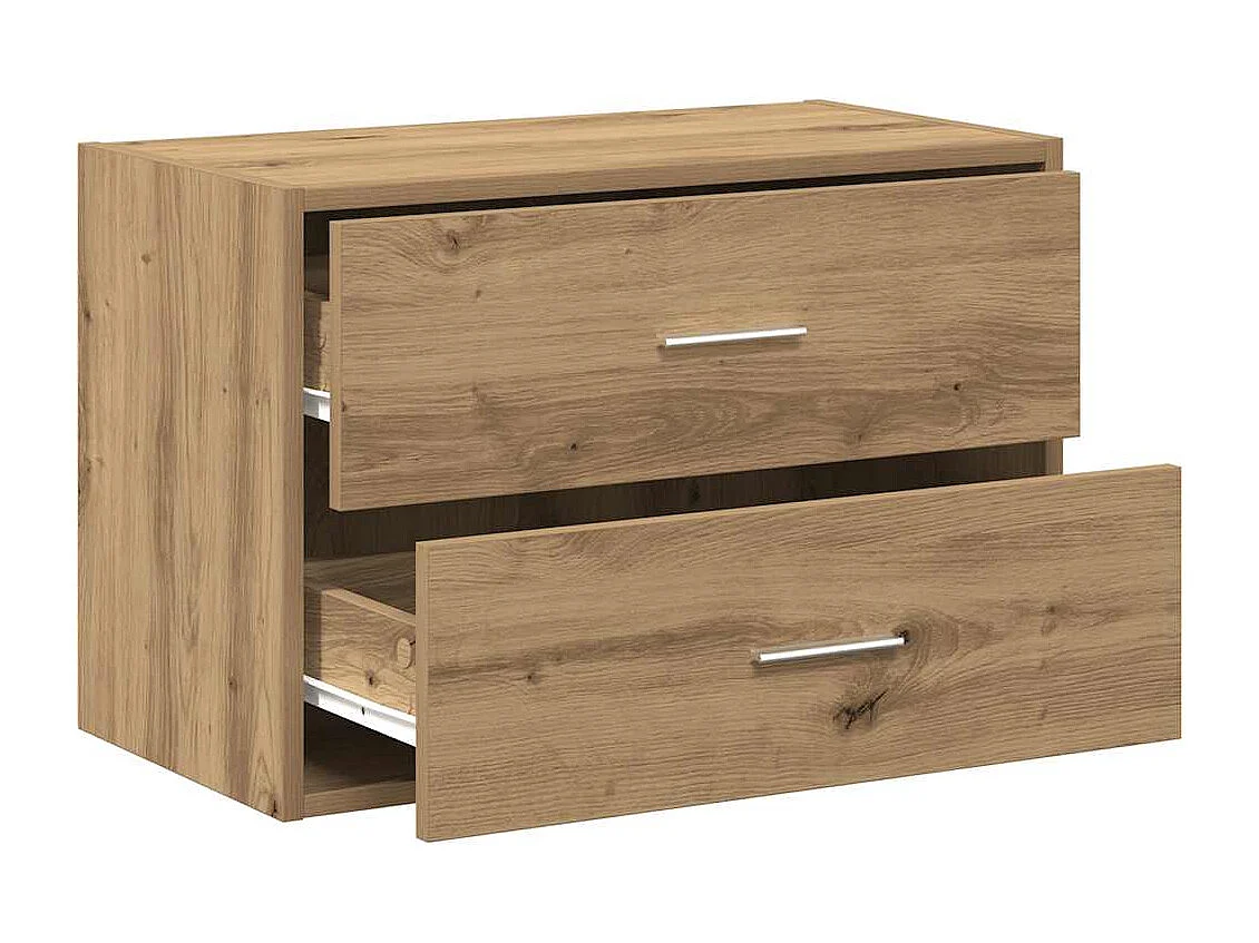Armoire avec 2 tiroirs chêne artisanal bois d'ingénierie