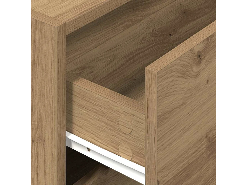 Armoire avec 2 tiroirs chêne artisanal bois d'ingénierie