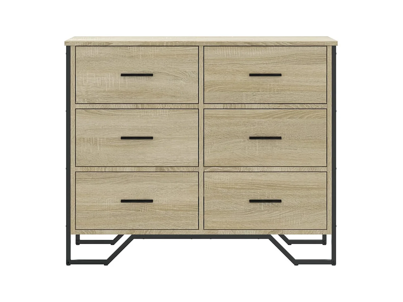 Cassettiera in rovere Sonoma 91x35,5x74,5 cm in legno ingegnerizzato