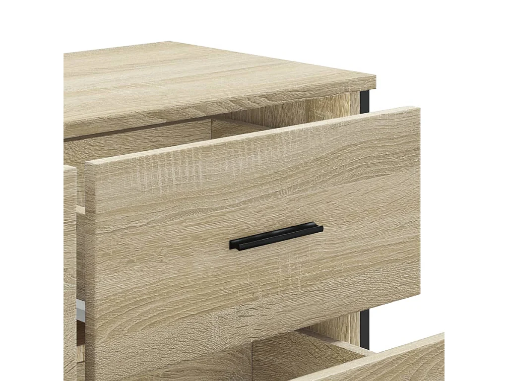 Cómoda de roble Sonoma 91x35,5x74,5 cm madera de ingeniería
