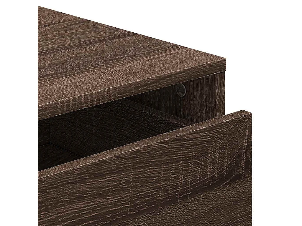 Commode d'angle chêne marron 60x41x76 cm bois d'ingénierie