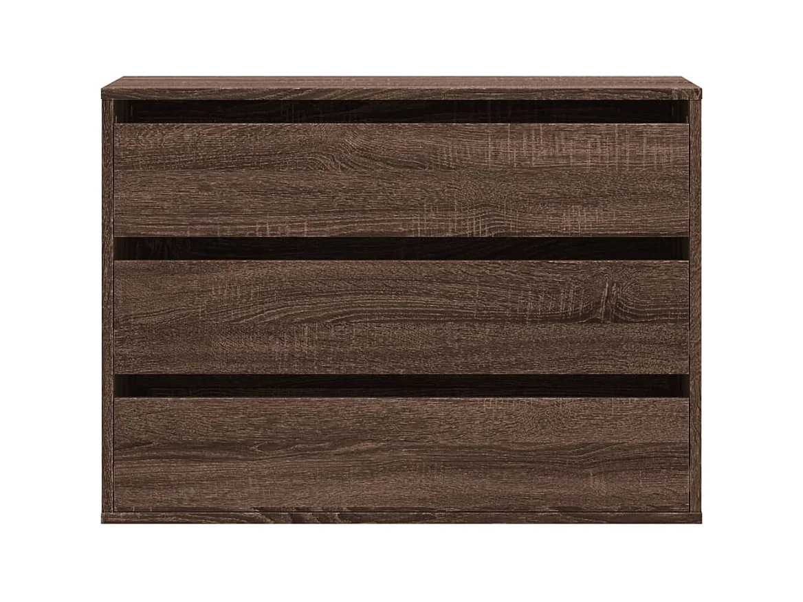 Bruine eikenhouten hoekladekast 80x41x58 cm bewerkt hout