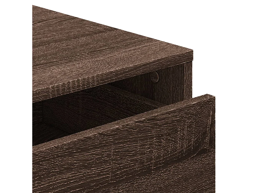 Commode d'angle chêne marron 80x41x58 cm bois d'ingénierie