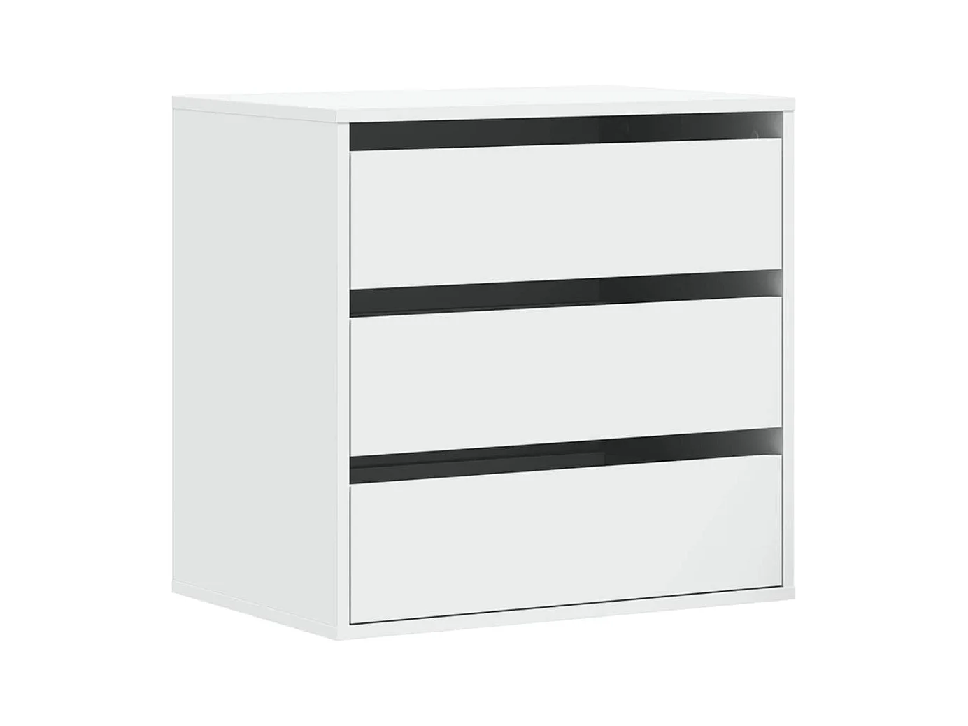 Witte hoekladekast 60x41x58 cm bewerkt hout