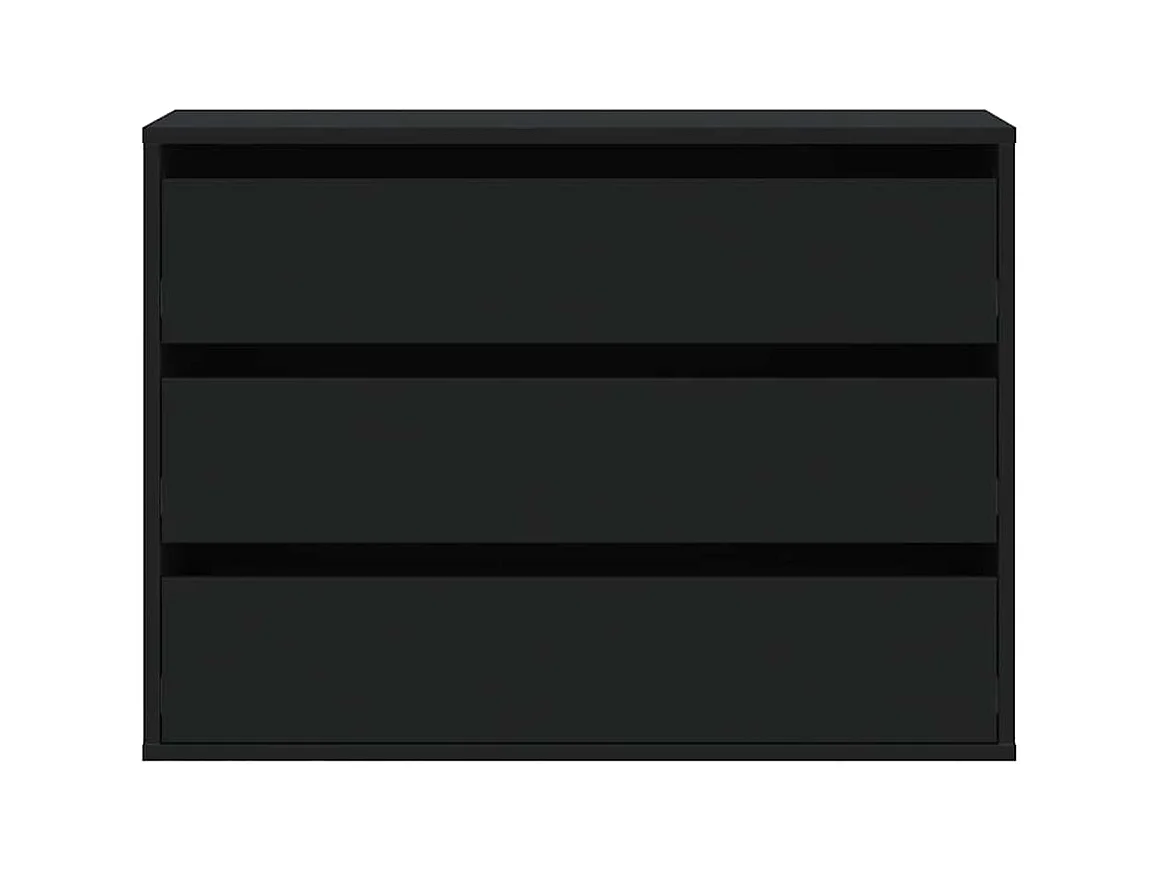 Cómoda esquinera negra 80x41x58 cm madera contrachapada