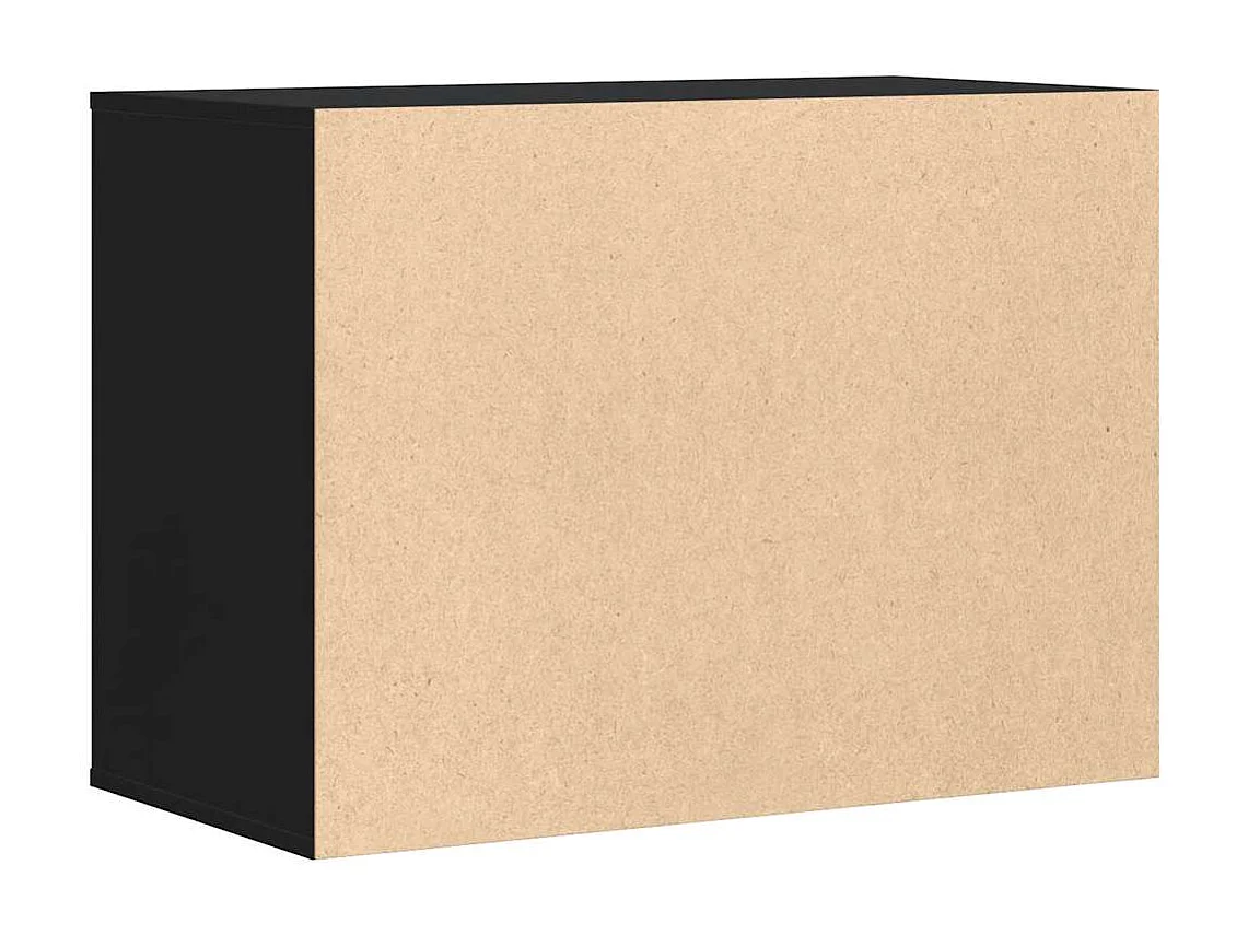 Commode d'angle noir 80x41x58 cm bois d'ingénierie