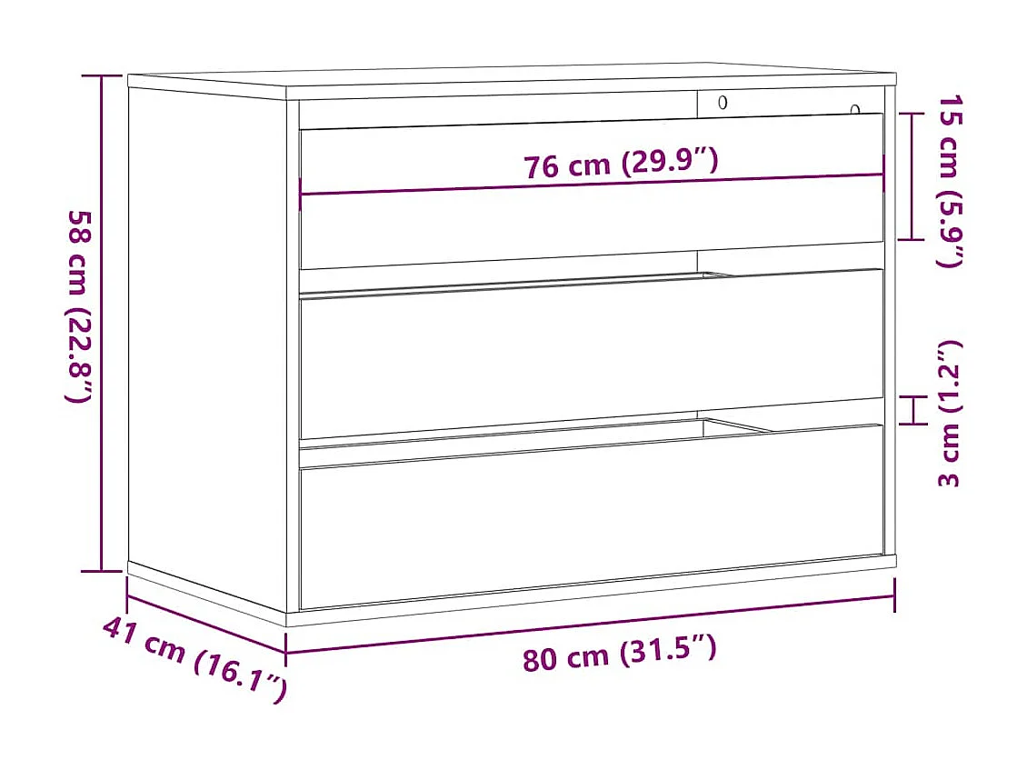 Commode d'angle noir 80x41x58 cm bois d'ingénierie