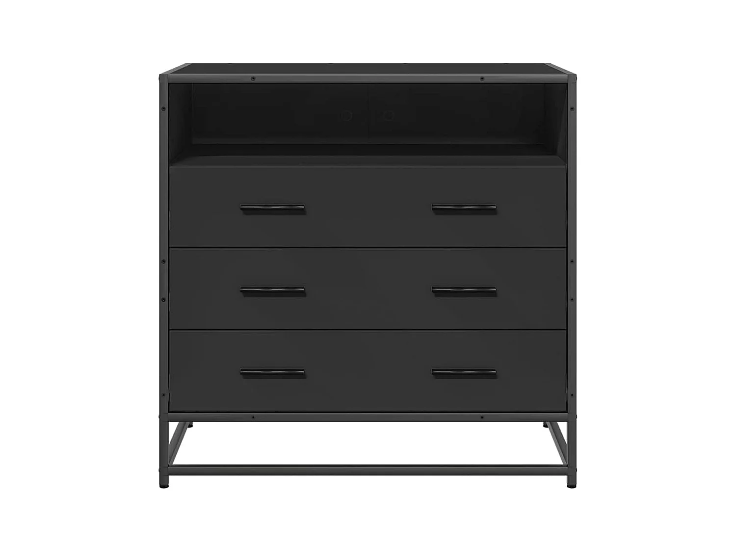 Commode noir 70x41x70 cm bois d'ingénierie
