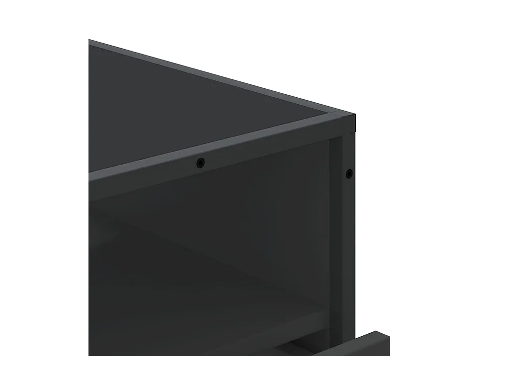 Commode noir 70x41x70 cm bois d'ingénierie