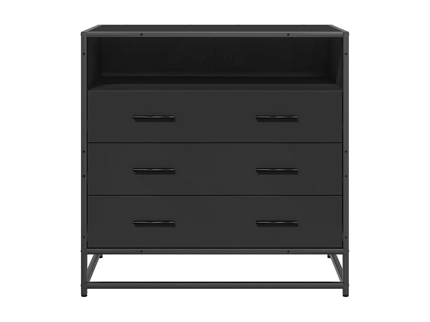 Commode noir 70x41x70 cm bois d'ingénierie