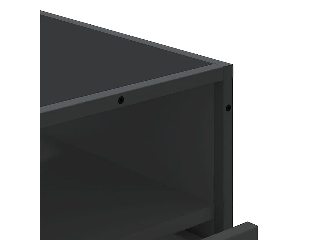 Commode noir 70x41x70 cm bois d'ingénierie