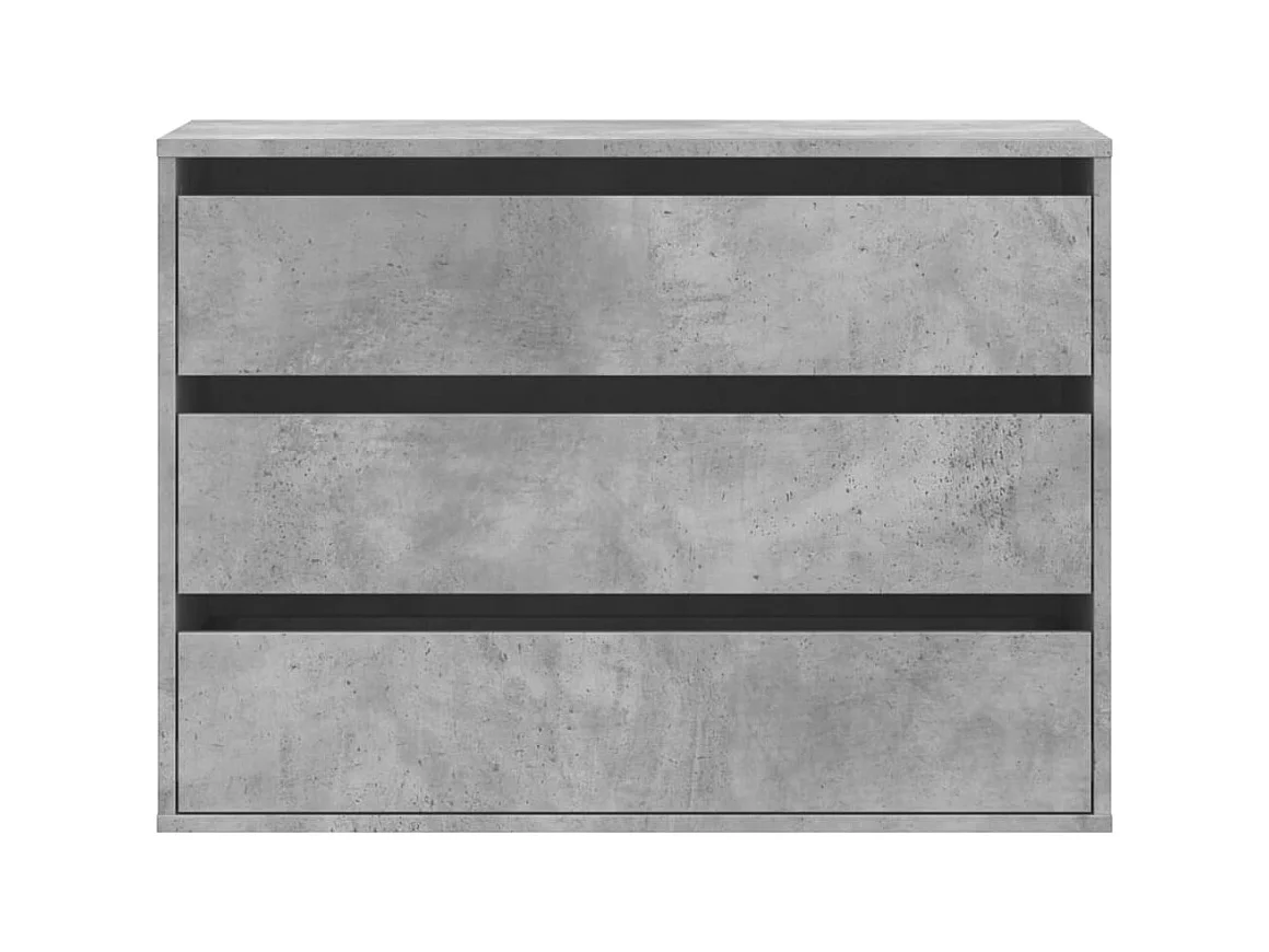 Cómoda esquinera gris hormigón 80x41x58 cm madera de ingeniería