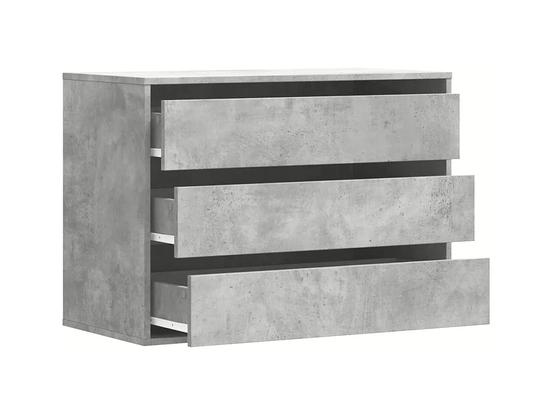 Cómoda esquinera gris hormigón 80x41x58 cm madera de ingeniería