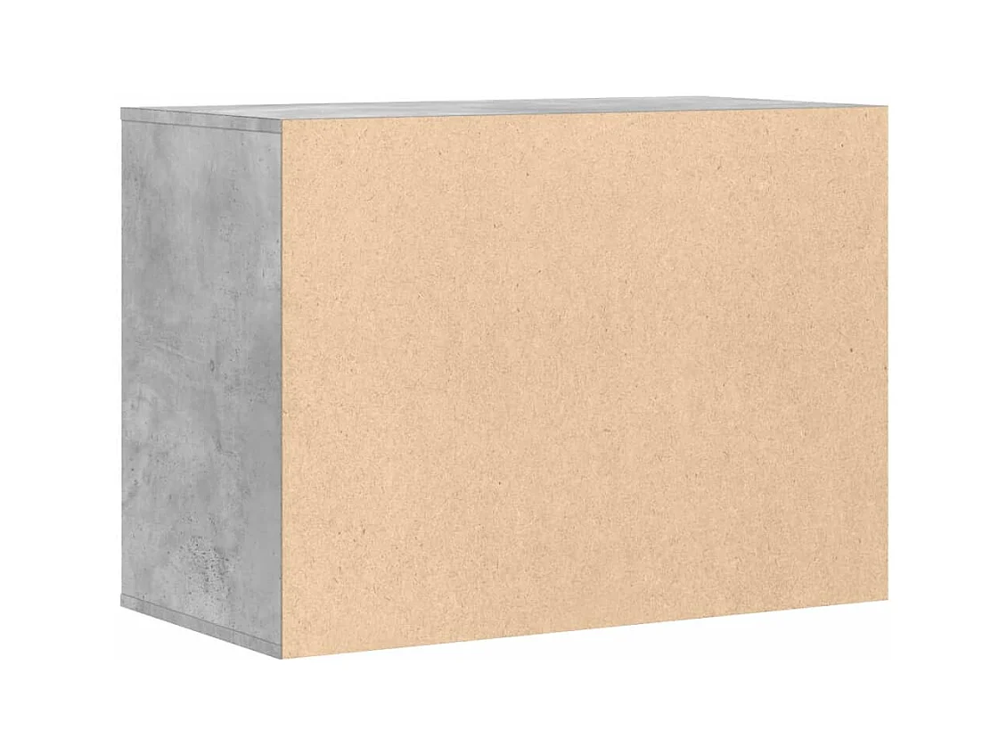 Cómoda esquinera gris hormigón 80x41x58 cm madera de ingeniería