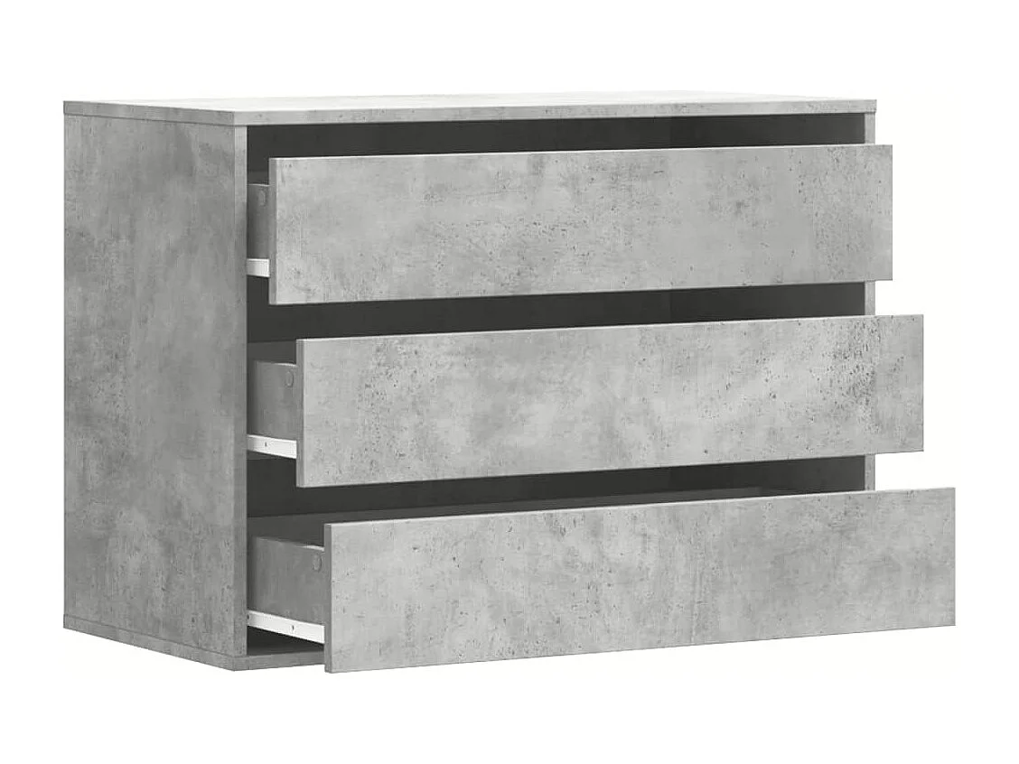 Commode d'angle gris béton 80x41x58 cm bois d'ingénierie