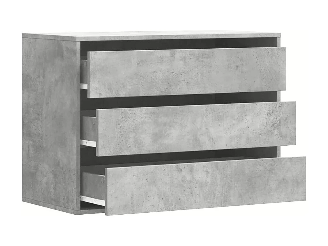 Cassettiera angolare grigio cemento 80x41x58 cm in legno ingegnerizzato
