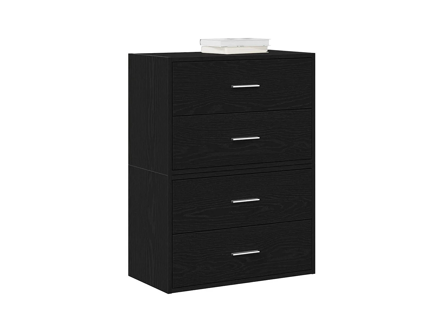 Armoires avec 2 tiroirs 2 pcs chêne noir bois d'ingénierie