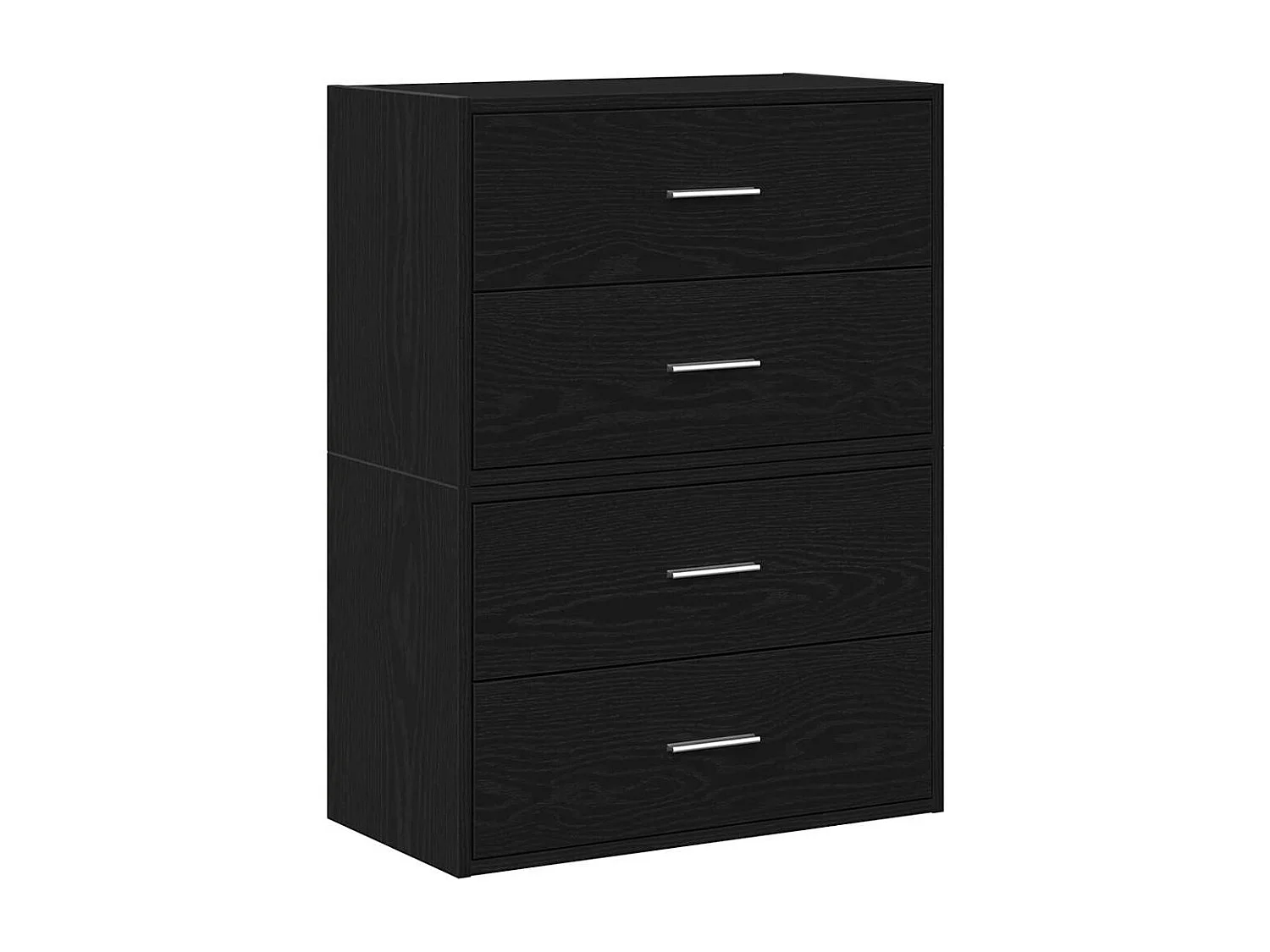 Armoires avec 2 tiroirs 2 pcs chêne noir bois d'ingénierie