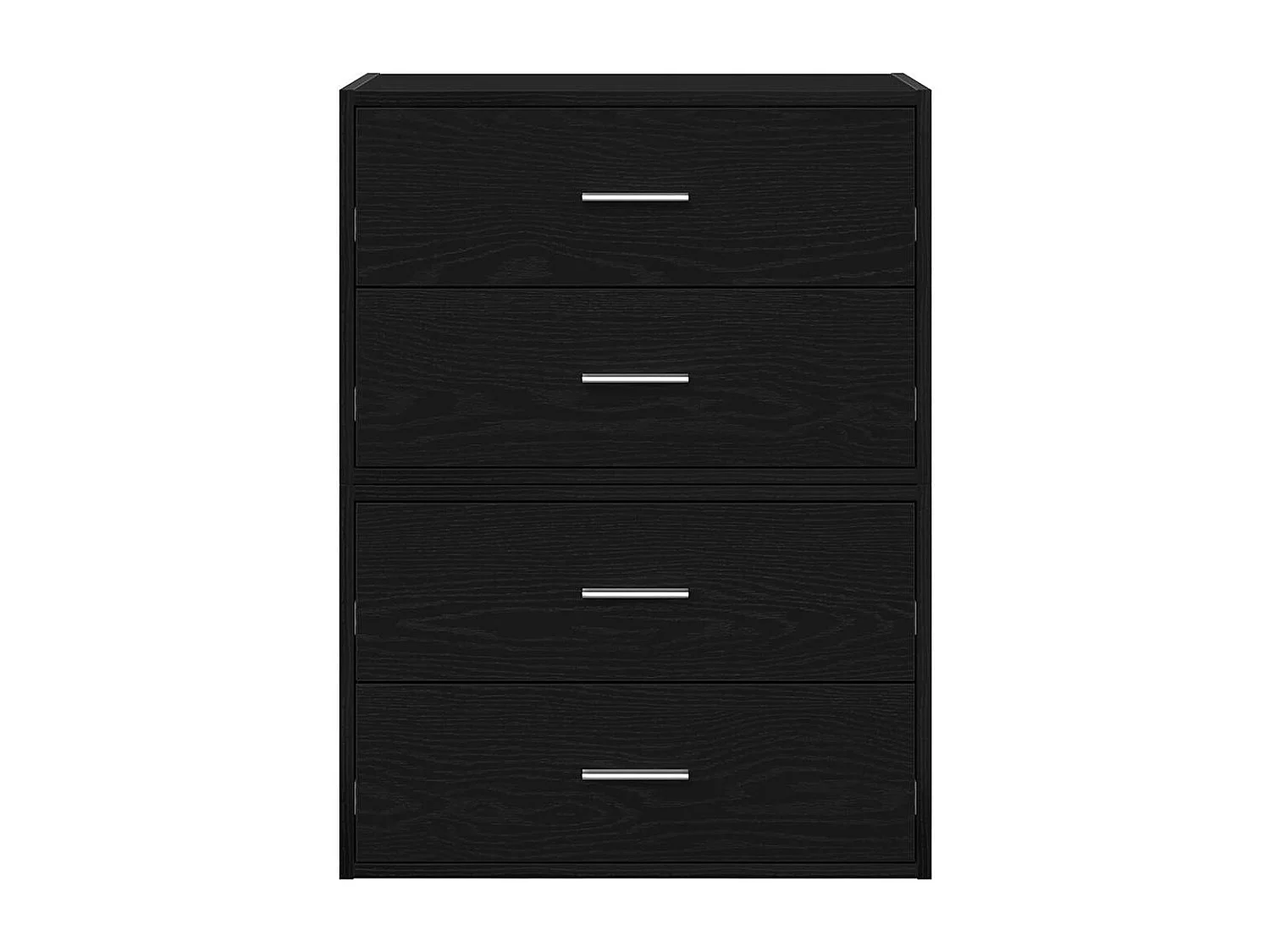 Armoires avec 2 tiroirs 2 pcs chêne noir bois d'ingénierie