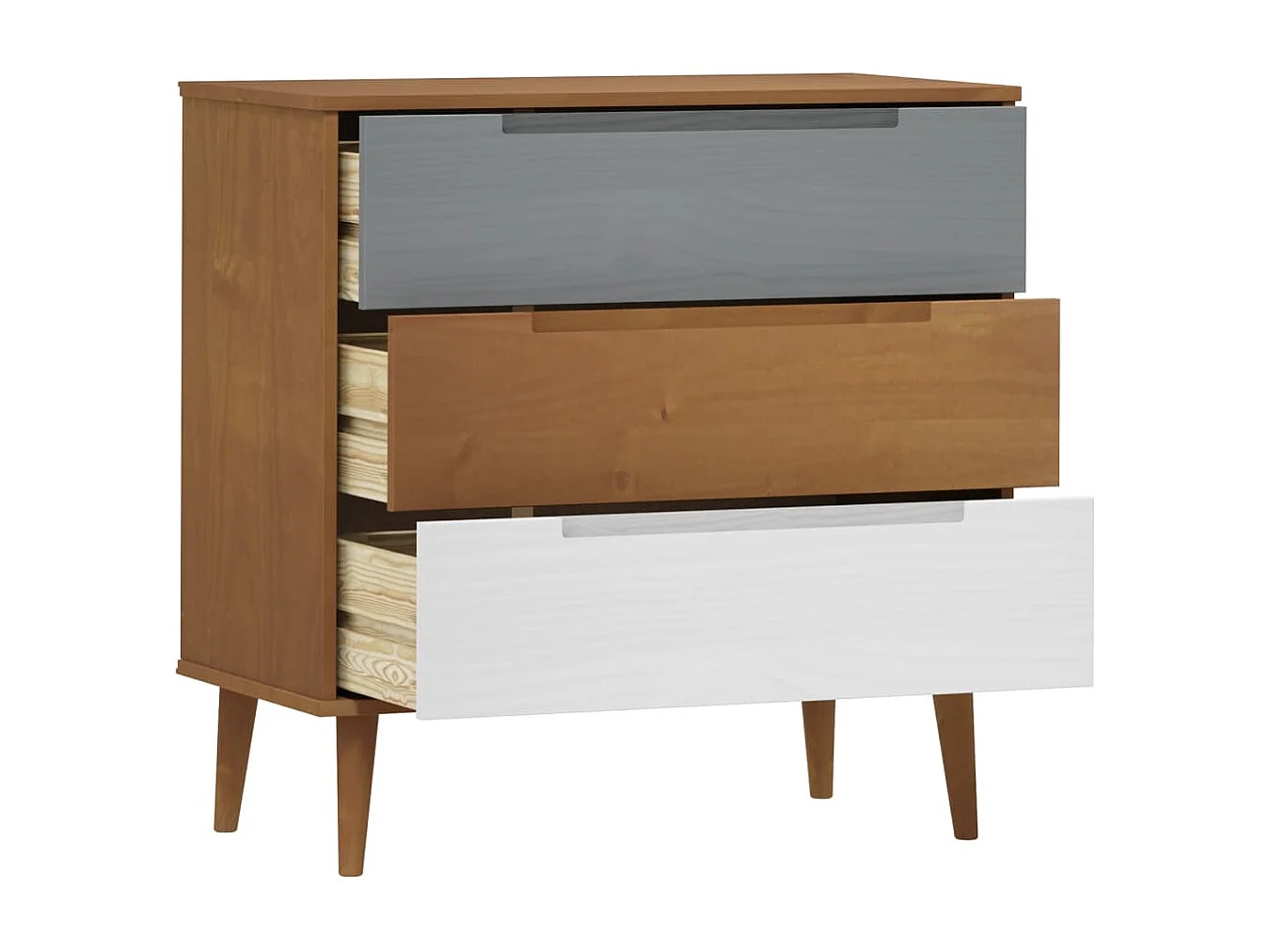 Commode Marron 80x40x80 cm Bois de pin solide