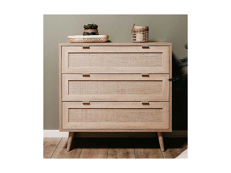 Chêne sonoma et impression de canne