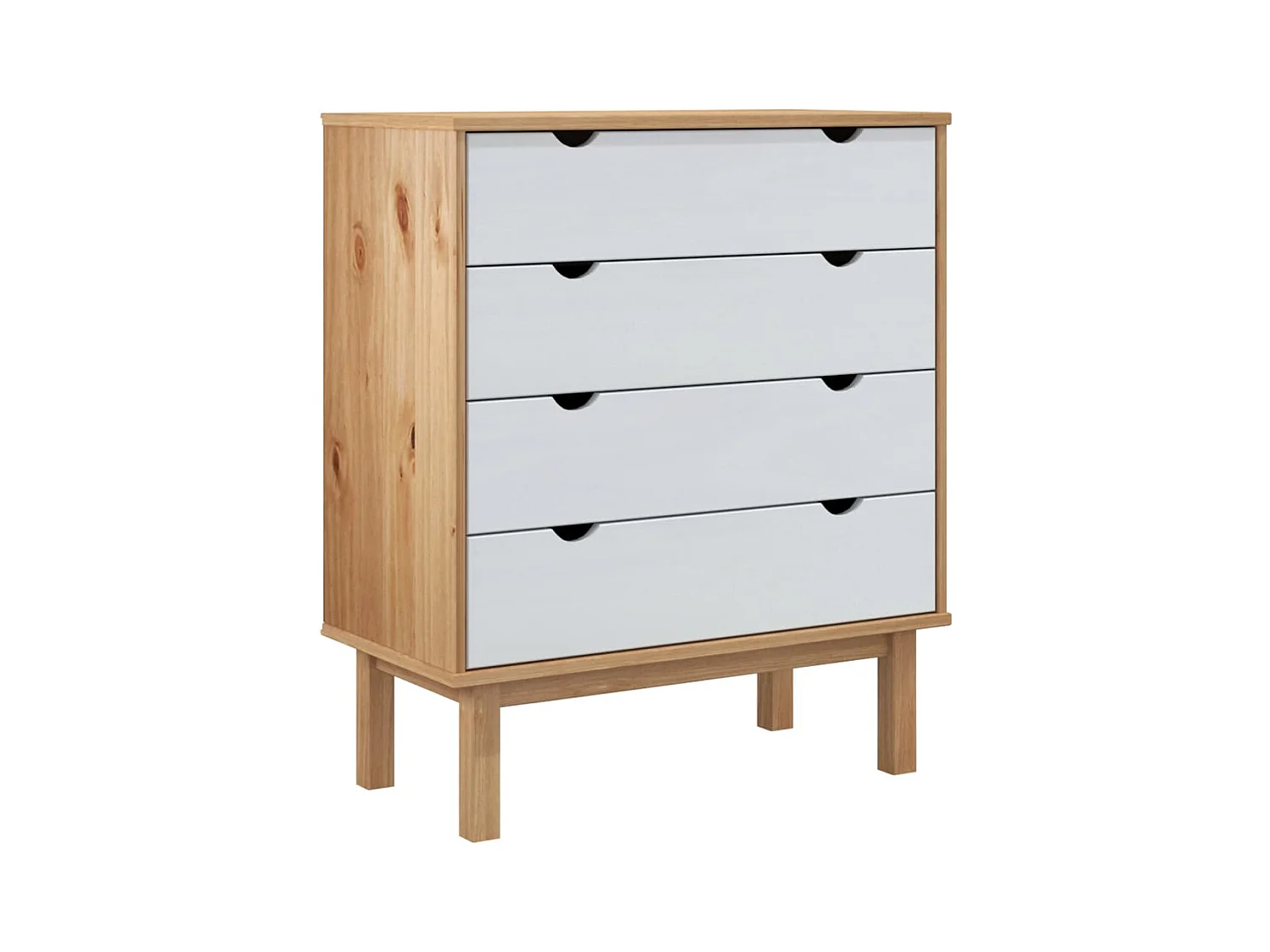 ladekast bruin en wit 76,5x39,5x90 cm massief grenenhout