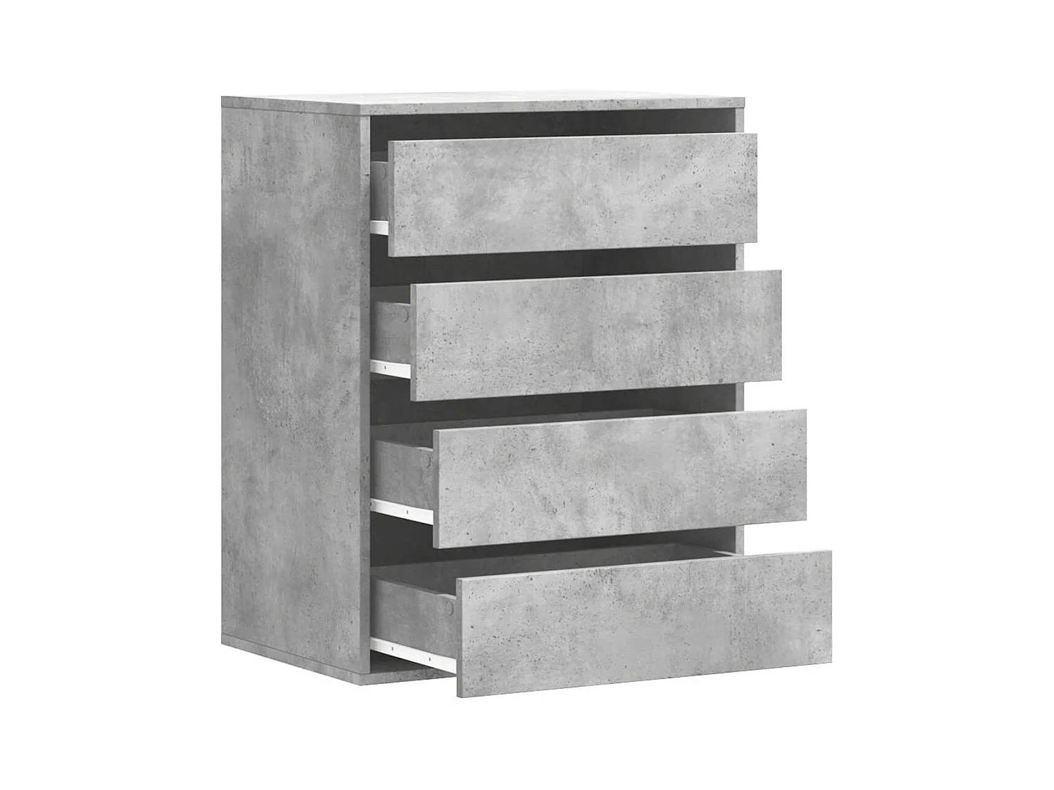 Betongrijze hoekladekast 60x41x76 cm bewerkt hout