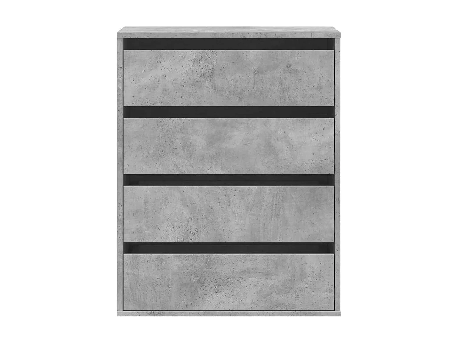 Commode d'angle gris béton 60x41x76 cm bois d'ingénierie