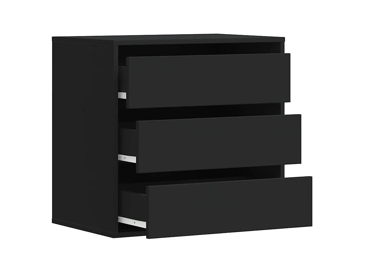 Cómoda esquinera negra 60x41x58 cm madera contrachapada