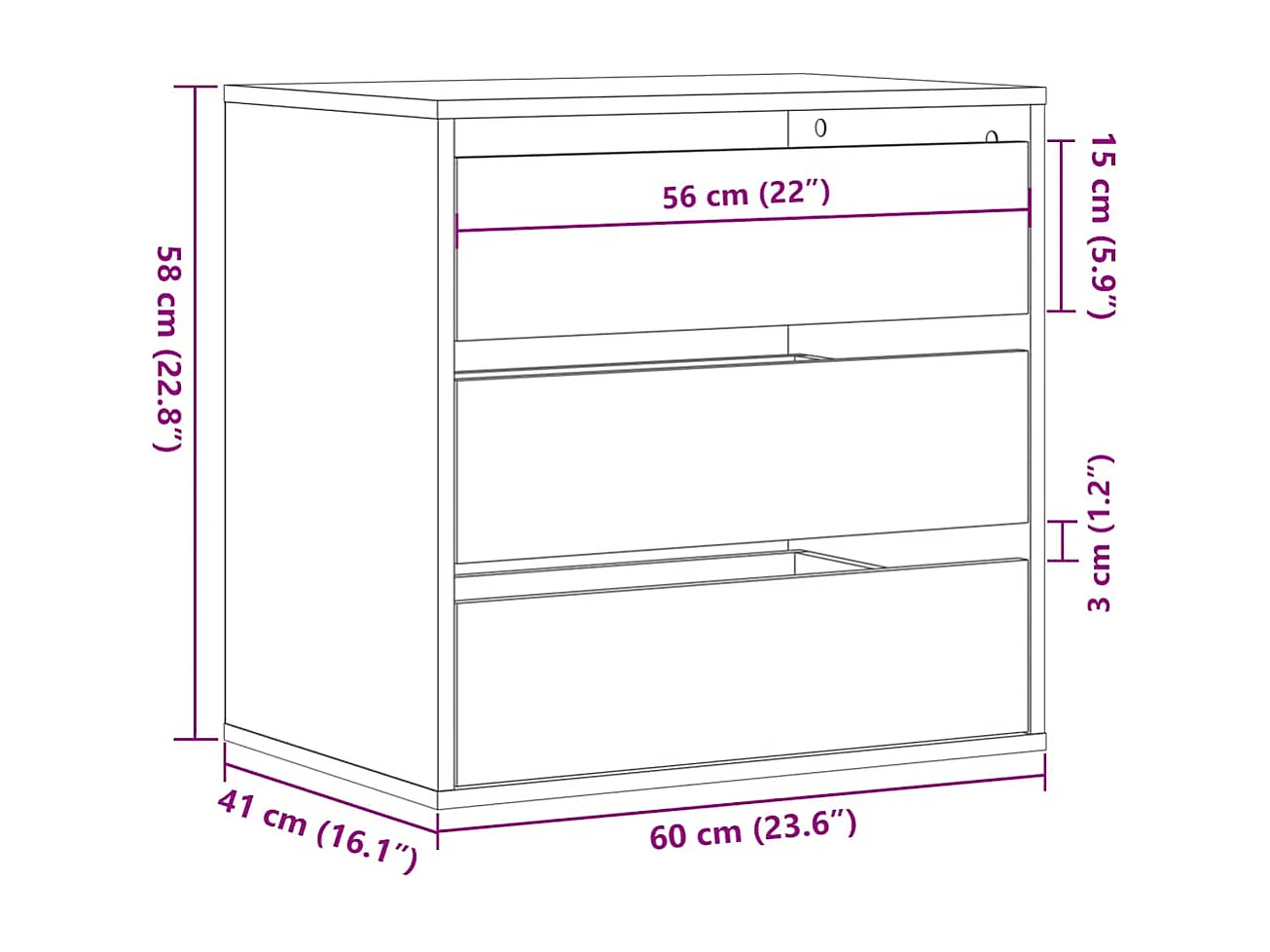 Commode d'angle noir 60x41x58 cm bois d'ingénierie