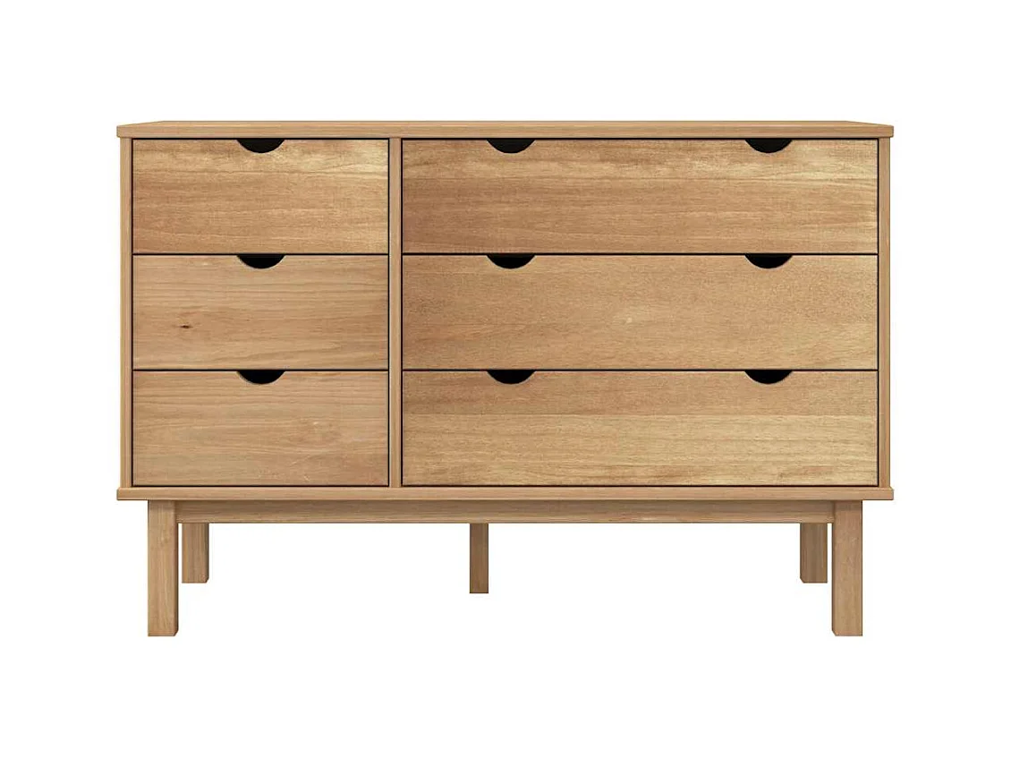 Cassettiera  111x43x73,5 cm in legno massello di pino