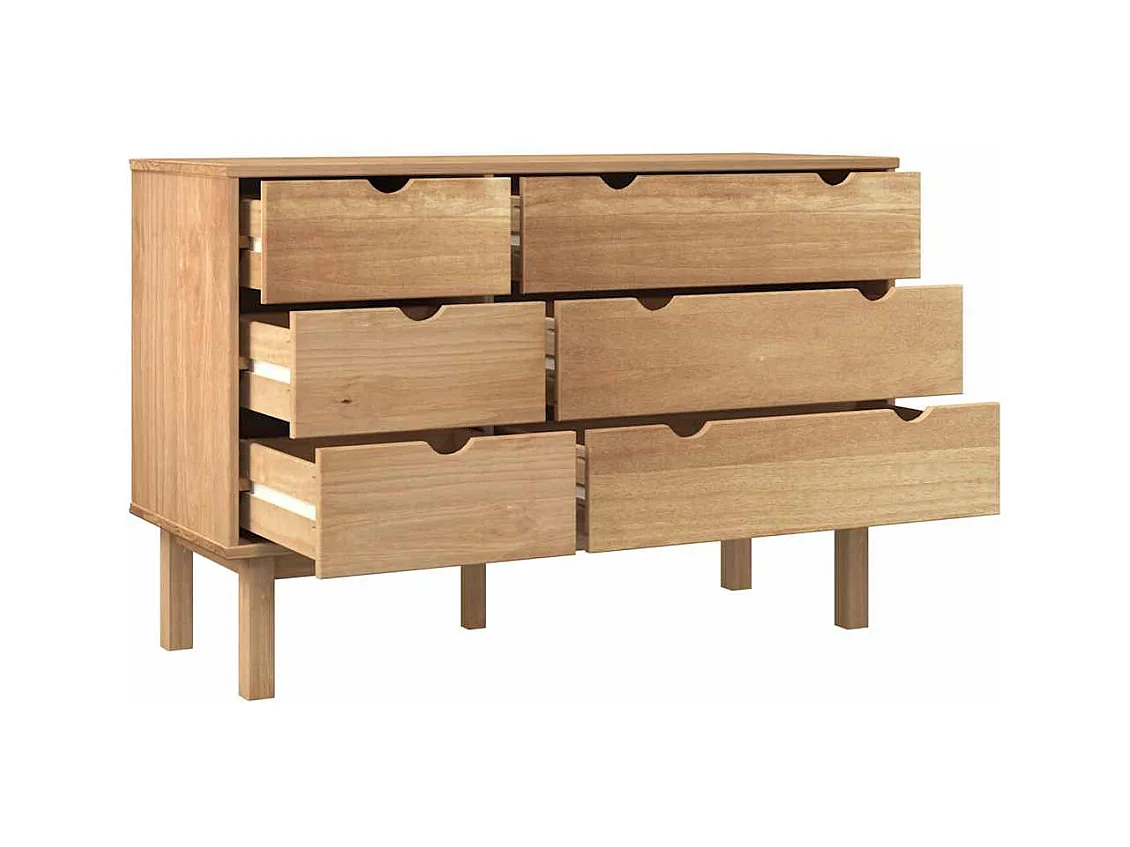 Cassettiera  111x43x73,5 cm in legno massello di pino