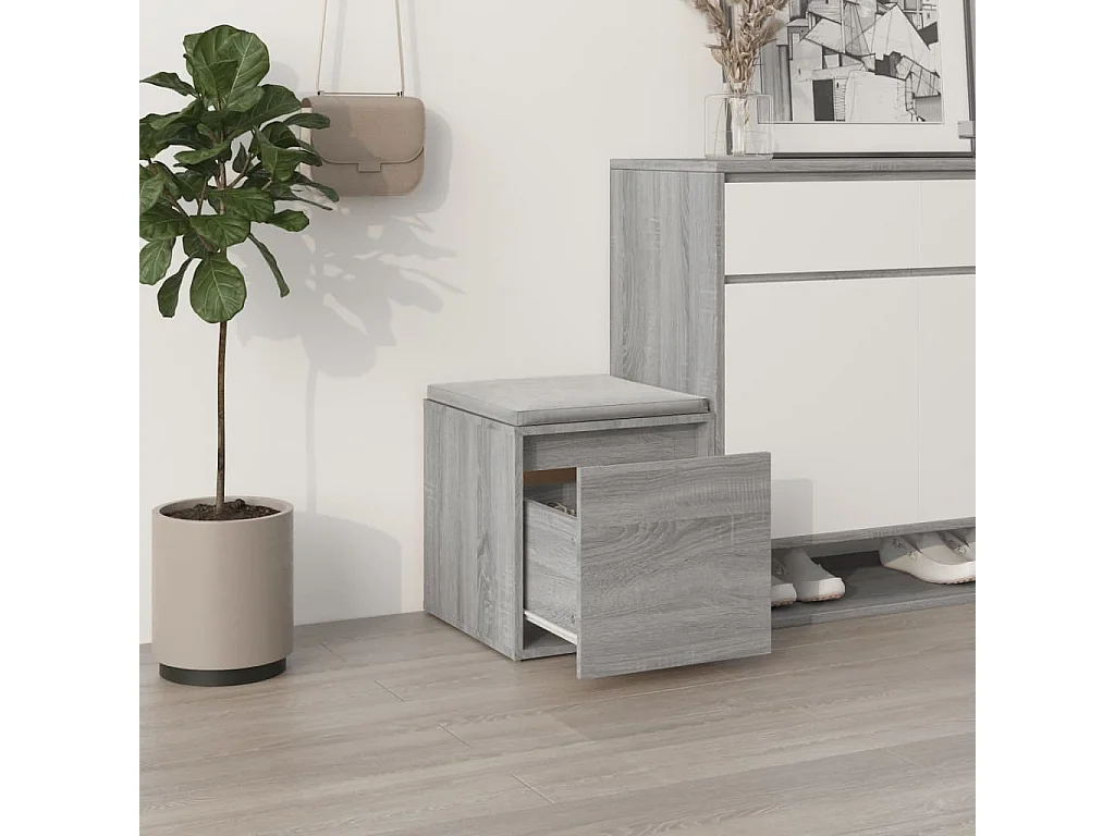 Tiroir boîte Sonoma gris 40,5x40x40 cm Bois d'ingénierie