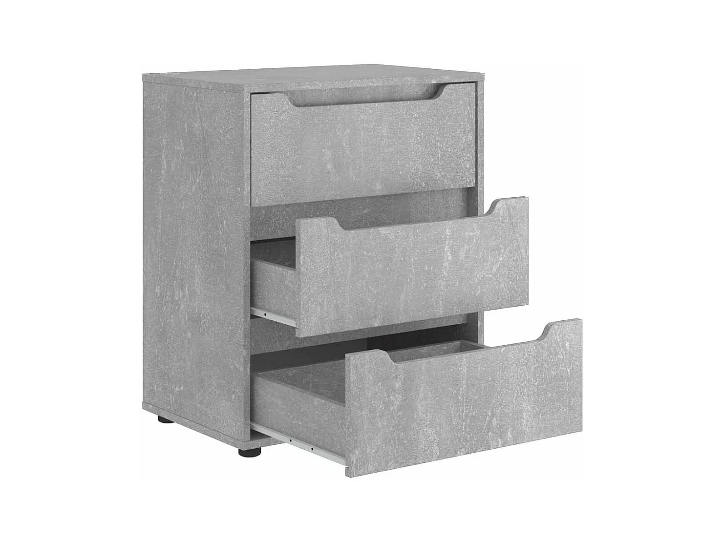 dressoir, betongrijs, 60x40x73 cm, bewerkt hout