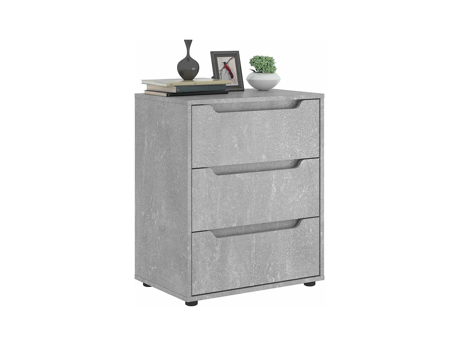 Buffet  gris béton 60x40x73 cm bois d'ingénierie