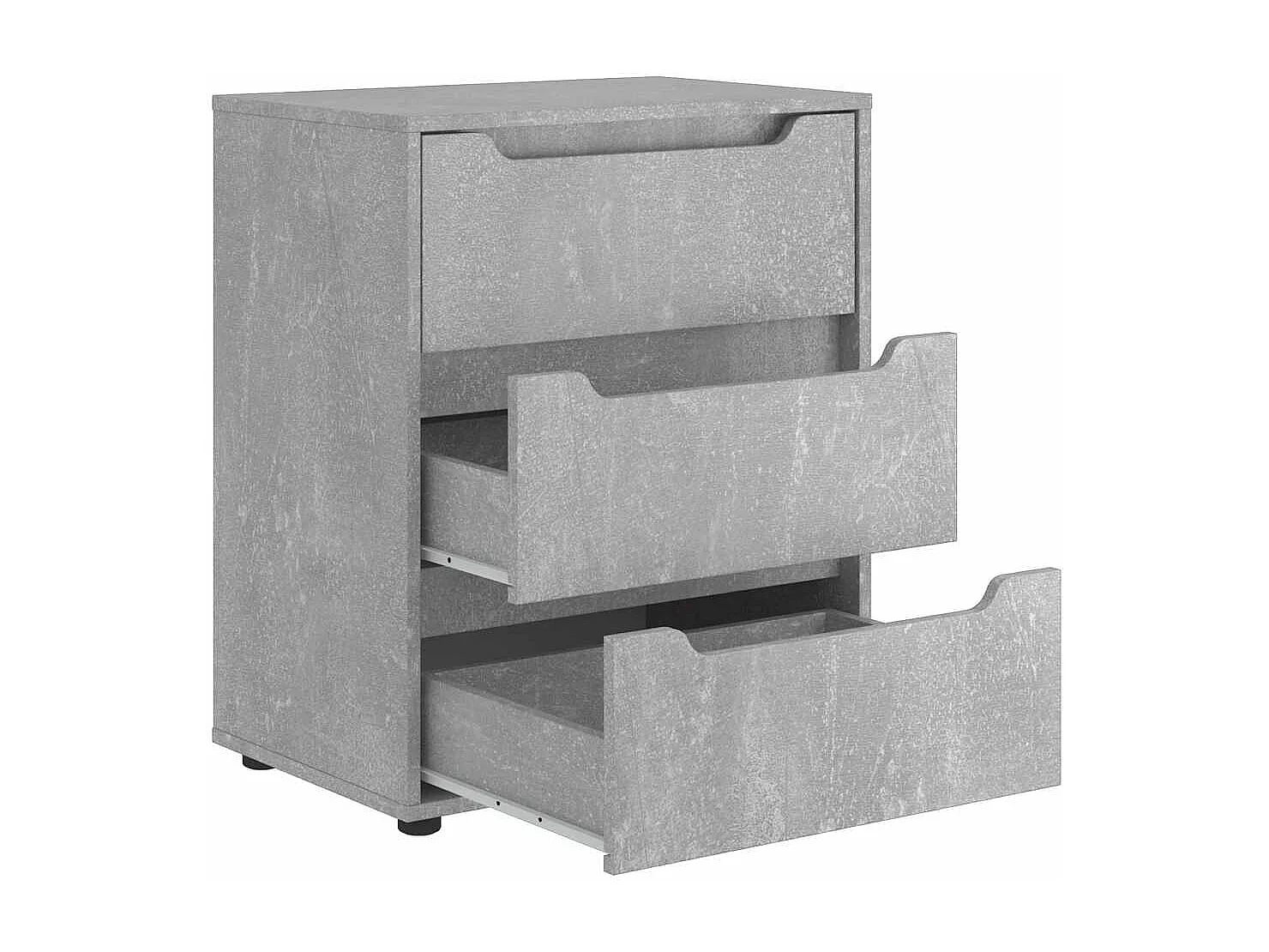 Buffet  gris béton 60x40x73 cm bois d'ingénierie