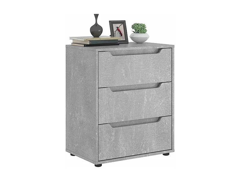 dressoir, betongrijs, 60x40x73 cm, bewerkt hout