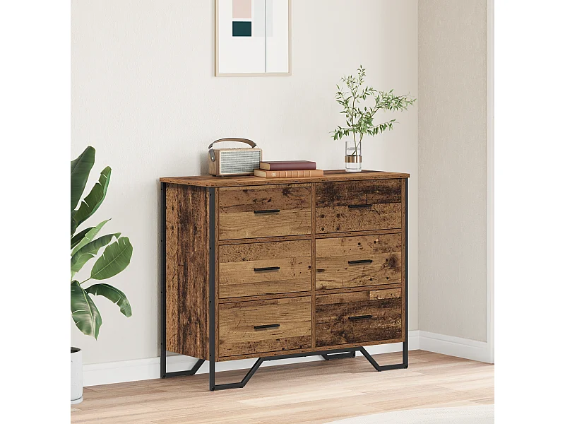 Antieke houten ladekast 91x35,5x74,5 cm bewerkt hout