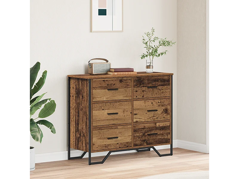 Commode Bois Ancien 91x35.5x74.5 cm Bois d'ingénierie