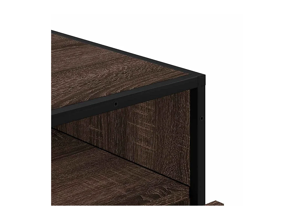 Ladekast bruin eiken 70x41x70 cm bewerkt hout