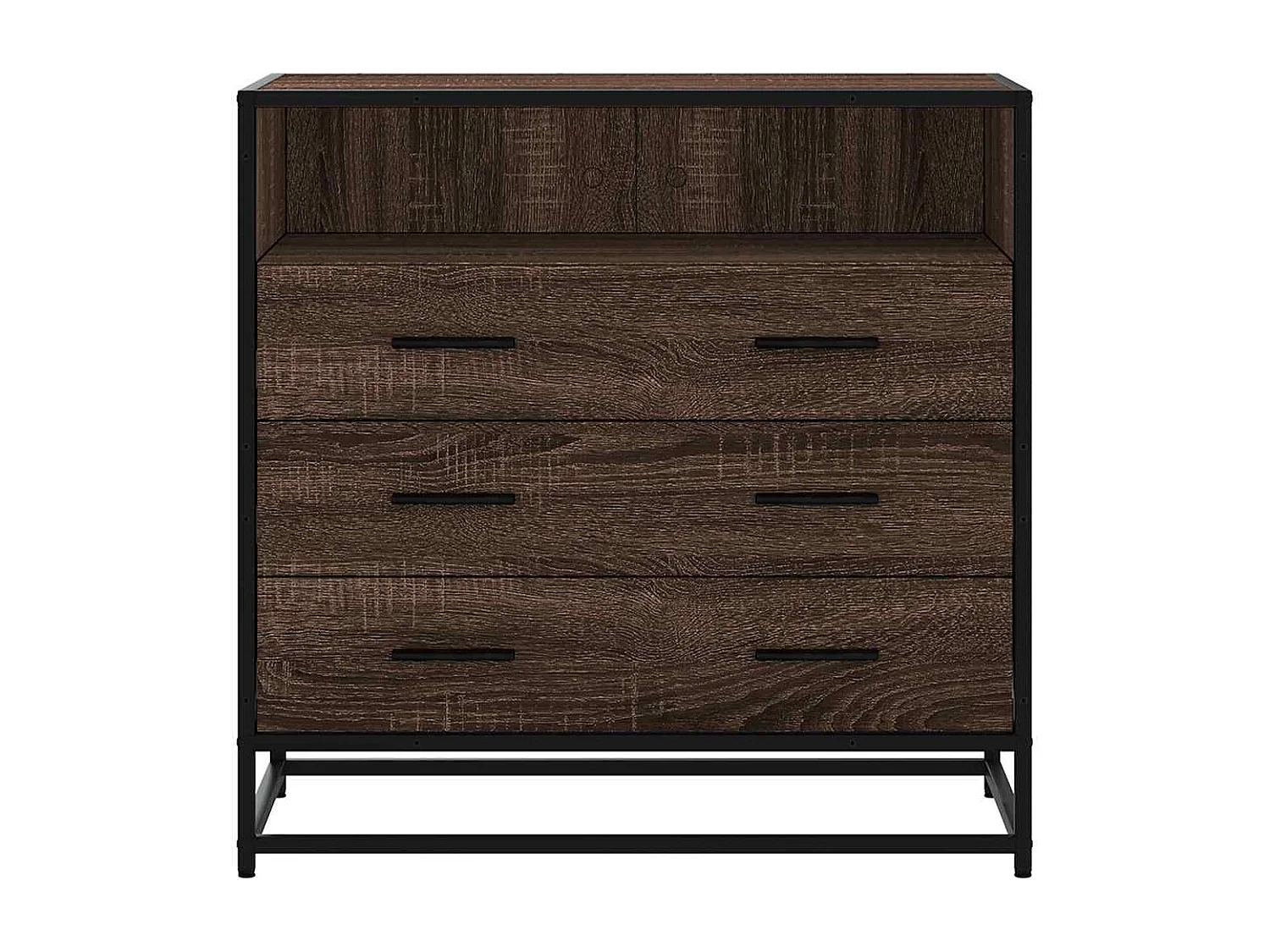 Commode chêne marron 70x41x70 cm bois d'ingénierie