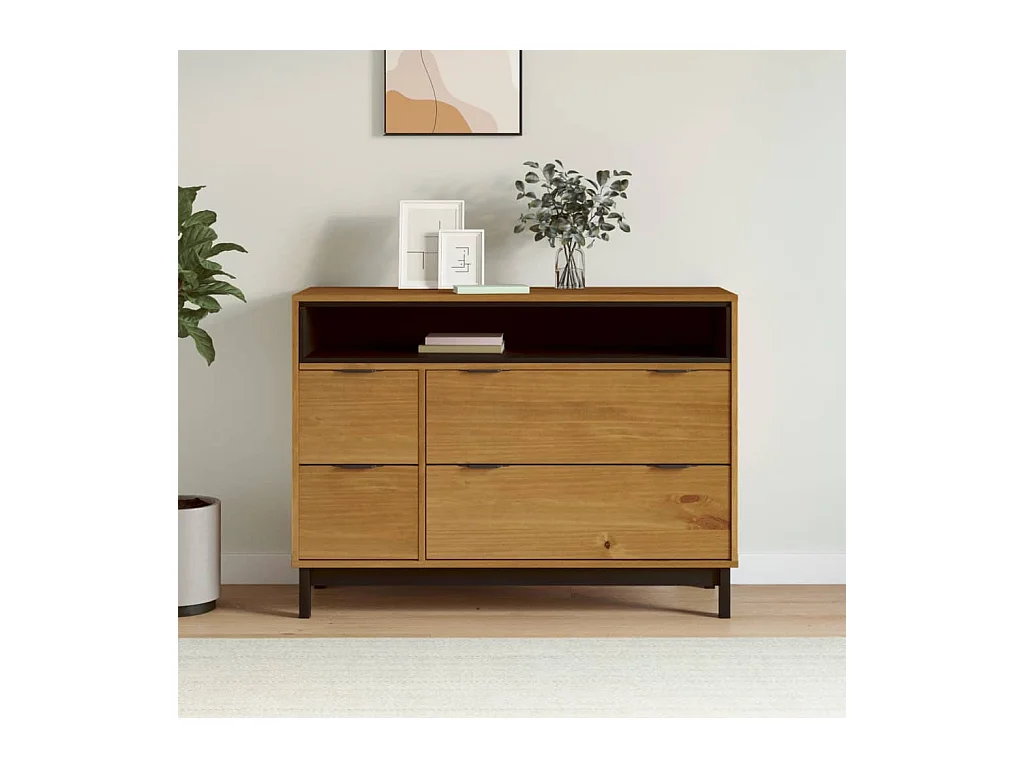 ladekast 110x40x80 cm massief grenenhout