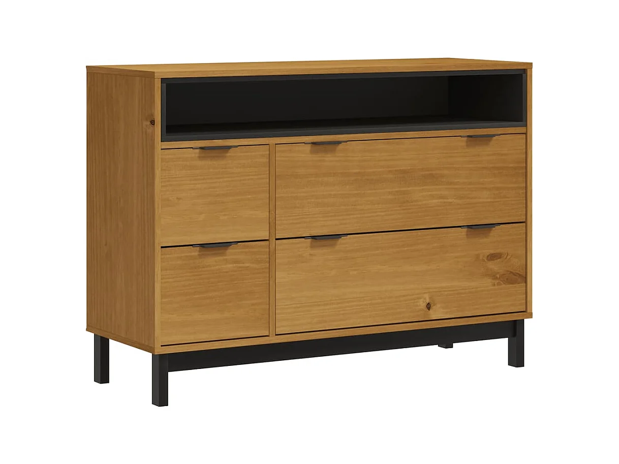 ladekast 110x40x80 cm massief grenenhout