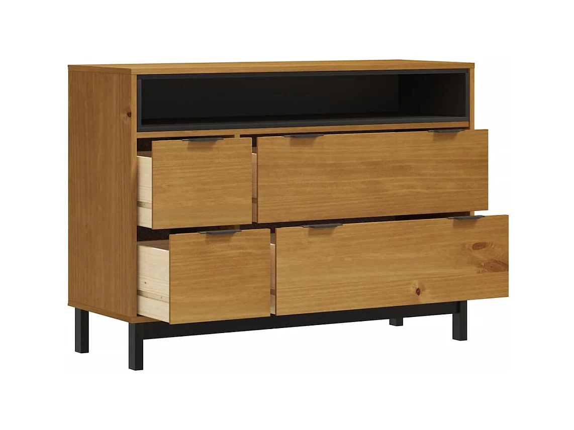 ladekast 110x40x80 cm massief grenenhout