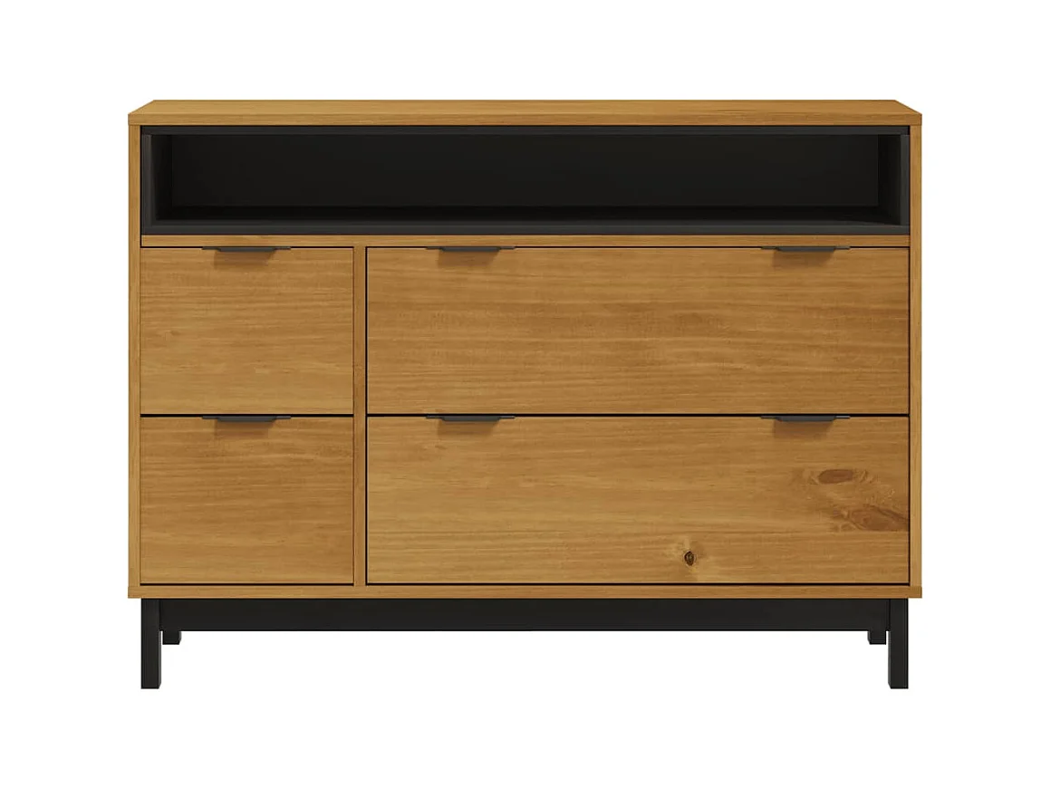 ladekast 110x40x80 cm massief grenenhout