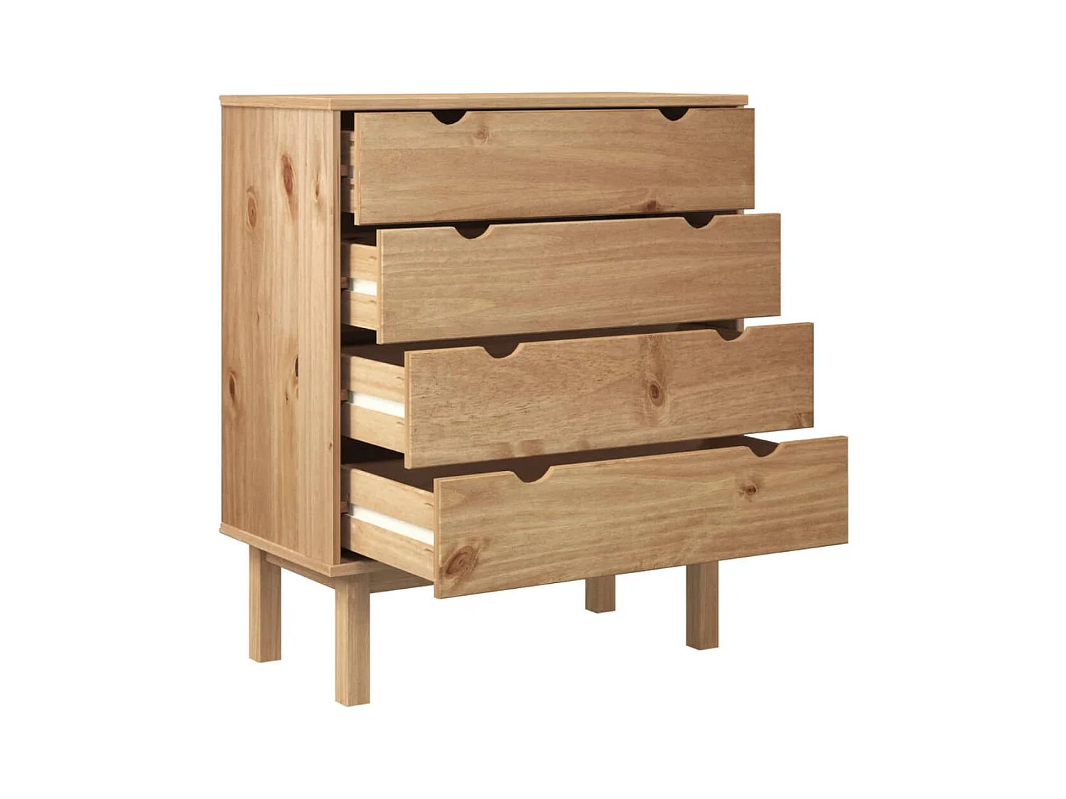 ladekast 76,5x39,5x90 cm Massief grenenhout