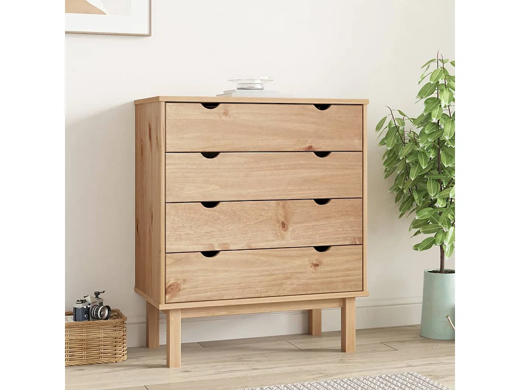 Commode  76,5x39,5x90 cm Bois de pin massif