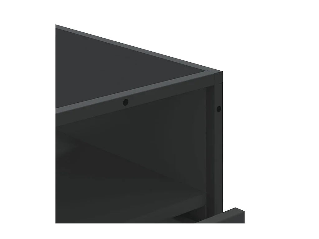 Cómoda negra 70x41x83,5 cm madera contrachapada