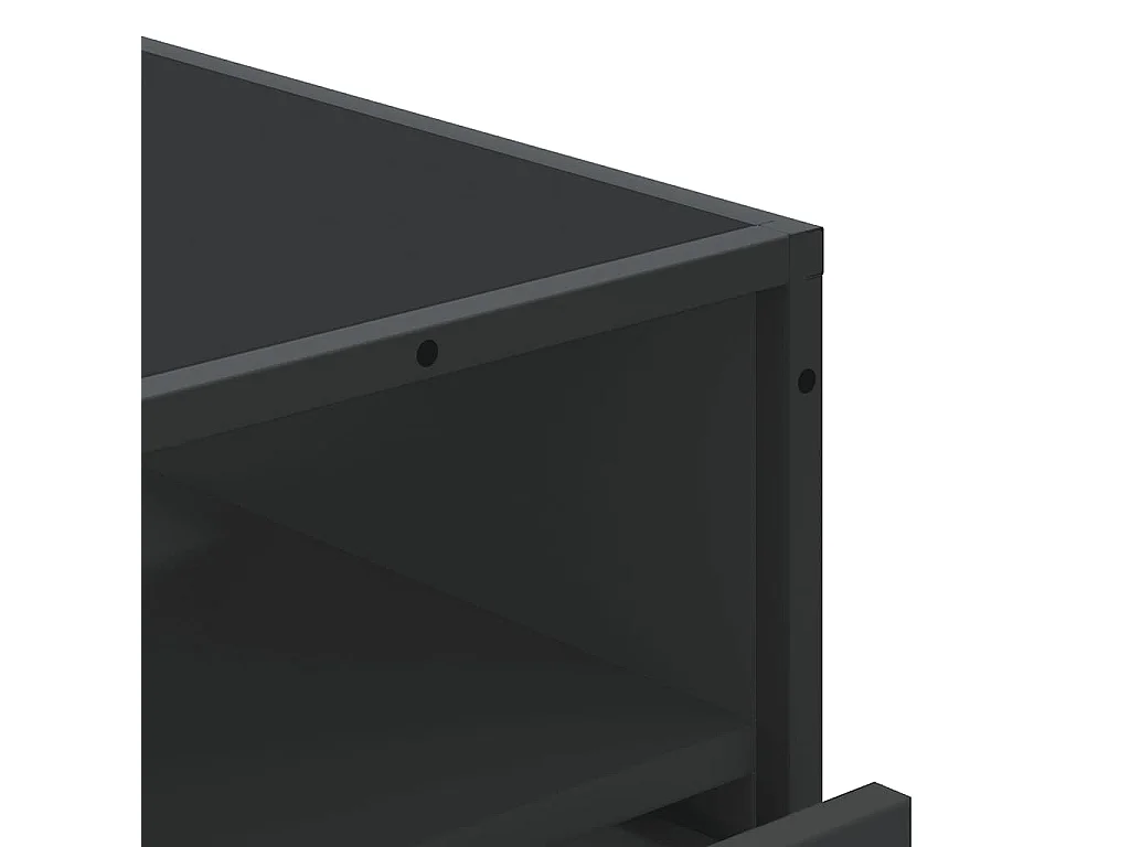 Commode noir 70x41x83,5 cm bois d'ingénierie